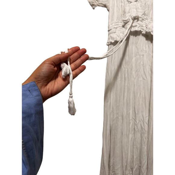 Coven & Co True Romance Gown XS White Milkmaid Maternity Puff Sleeves Peasant - Picture 11 of 16